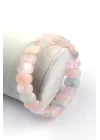 Akuamarin - Heliodor - Morganit Doğal Taş Bileklik 8 x 14 mm Özel Kesim, Gemstone Bracelet