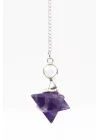 Ametist Doğal Taş Merkaba Pandül Sarkaç, Gemstone Pendulum