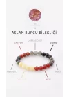 Aslan Burcu Doğal Taş Bileklik 8 mm Küre Kesim - Burç Bilekliği - Aslan Burçları İçin Özel