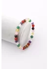 Çakra Doğal Taş Bileklik 6 mm Küre Kesim, Gemstone Bracelet