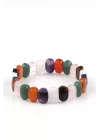 Çakra Doğal Taş Bileklik 9 x 14 mm Özel Kesim, Gemstone Bracelet