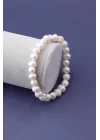 Doğal İnci Bileklik 7 x 9 mm Şekilsiz Kesim, Gemstone Bracelet