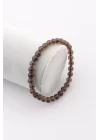 Dumanlı Kuvars Doğal Taş Bileklik 6 mm Küre Kesim, Gemstone Bracelet