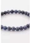 Dumortierit Doğal Taş Bileklik 6 mm Küre Kesim, Gemstone Bracelet