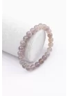 Gri Akik Doğal Taş Bileklik 8 mm Küre Kesim, Gemstone Bracelet