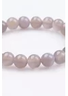 Gri Akik Doğal Taş Bileklik 8 mm Küre Kesim, Gemstone Bracelet