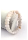 Gül Akik Doğal Taş Bileklik 8 x 14 mm Özel Kesim, Gemstone Bracelet