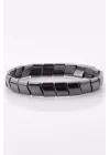 Hematit Doğal Taş Bileklik 10 x 10 mm Özel Kesim, Gemstone Bracelet