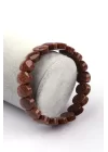 Kahverengi Yıldız Taşı Doğal Taş Bileklik 10 x 14 mm Özel Kesim, Gemstone Bracelet