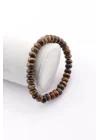 Kaplan Gözü Doğal Taş Bileklik 5 x 8 mm Rondel Kesim, Gemstone Bracelet