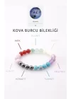 Kova Burcu Doğal Taş Bileklik 8 mm Küre Kesim - Burç Bilekliği - Kova Burçları İçin Özel