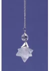 Kristal Kuvars Doğal Taş Merkaba Pandül Sarkaç, Gemstone Pendulum