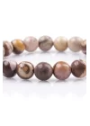 Leopard Skin Jasper Doğal Taş Bileklik 8 mm Küre Kesim, Gemstone Bracelet