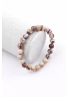 Leopard Skin Jasper Doğal Taş Bileklik 8 mm Küre Kesim, Gemstone Bracelet