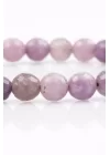 Lepidolit Doğal Taş Bileklik 6 mm Fasetli Küre Kesim, Gemstone Bracelet