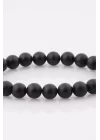 Mat Oniks Doğal Taş Bileklik 8 mm Küre Kesim, Gemstone Bracelet