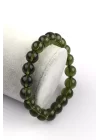 Moldavit Doğal Taş Bileklik 10 mm Küre Kesim, Gemstone Bracelet