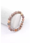 Multi Ay Taşı Doğal Taş Bileklik 8 mm Küre Kesim, Gemstone Bracelet