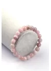 Pembe Kuvars Doğal Taş Bileklik 8 mm Küre Kesim, Gemstone Bracelet