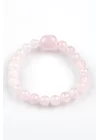 Pembe Kuvars Doğal Taş Bileklik 8 mm Küre Kesim, Gemstone Bracelet