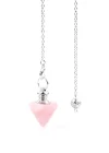 Pembe Kuvars Doğal Taş Pandül Sarkaç, Gemstone Pendulum