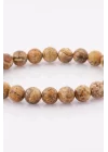 Picture Jasper Doğal Taş Bileklik 8 mm Küre Kesim, Gemstone Bracelet