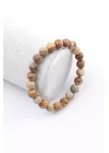 Picture Jasper Doğal Taş Bileklik 8 mm Küre Kesim, Gemstone Bracelet