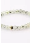 Prehnite Doğal Taş Bileklik 6 mm Küre Kesim, Gemstone Bracelet