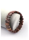 Riyolit Doğal Taş Bileklik 8 x 14 mm Özel Kesim, Gemstone Bracelet