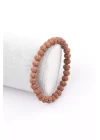 Rudraksha Tohumu Bileklik 6 x 7 mm Rondel Kesim