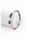 Rutil Kuvars Doğal Taş Bileklik 6 mm Küre Kesim, Gemstone Bracelet