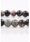 Siyah Varisit Doğal Taş Bileklik 6 mm Küre Kesim, Gemstone Bracelet