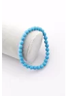 Turkuaz Doğal Taş Bileklik 6 mm Küre Kesim, Gemstone Bracelet