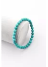 Turkuaz Doğal Taş Bileklik 6 mm Küre Kesim, Gemstone Bracelet