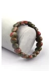 Unakit Doğal Taş Bileklik 10 x 14 mm Özel Kesim, Gemstone Bracelet