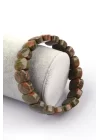 Unakit Doğal Taş Bileklik 11 x 15 mm Özel Kesim, Gemstone Bracelet