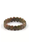 Unakit Doğal Taş Bileklik 11 x 15 mm Özel Kesim, Gemstone Bracelet