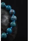 Apatit Doğal Taş Makrome Örme Bileklik, Gemstone Bracelet