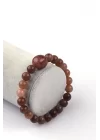 Çilek Kuvars Doğal Taş Bileklik 8mm Küre Kesim