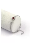 Glass Filled Ruby ( Yakut ) Doğal Taş 925 Ayar Gümüş Bileklik