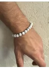 Havlit Doğal Taş Bileklik 8 mm Küre Kesim, Gemstone Bracelet