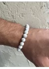 Havlit Doğal Taş Bileklik 8 mm Küre Kesim, Gemstone Bracelet