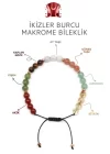 İkizler Burcu Taşlarından Oluşan Doğal Taş Makrome Bileklik 6 mm Küre Kesim - Burç Bilekliği - İkizler Burçları İçin Özel