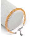 Karnelyan Akik Doğal Taş 925 Ayar Gümüş Bileklik, Gemstone Bracelet