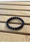 Mat Oniks Doğal Taş Bileklik 8 mm Küre Kesim, Gemstone Bracelet