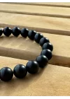 Mat Oniks Doğal Taş Bileklik 8 mm Küre Kesim, Gemstone Bracelet