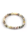 Merlinite Opal Doğal Taş Bileklik 6mm Küre Kesim