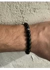 Oniks Doğal Taş Bileklik 8 mm Küre Kesim, Gemstone Bracelet