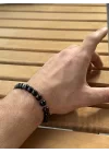 Oniks Doğal Taş Bileklik 8 mm Küre Kesim, Gemstone Bracelet