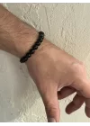 Oniks Doğal Taş Bileklik 8 mm Küre Kesim, Gemstone Bracelet